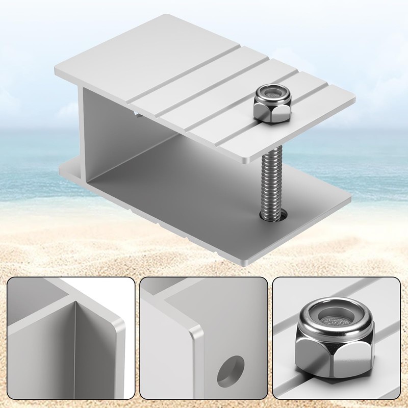 Extra Tall Pontoon Bimini H-Bracket for Pontoon Boats 1-1/4" Square