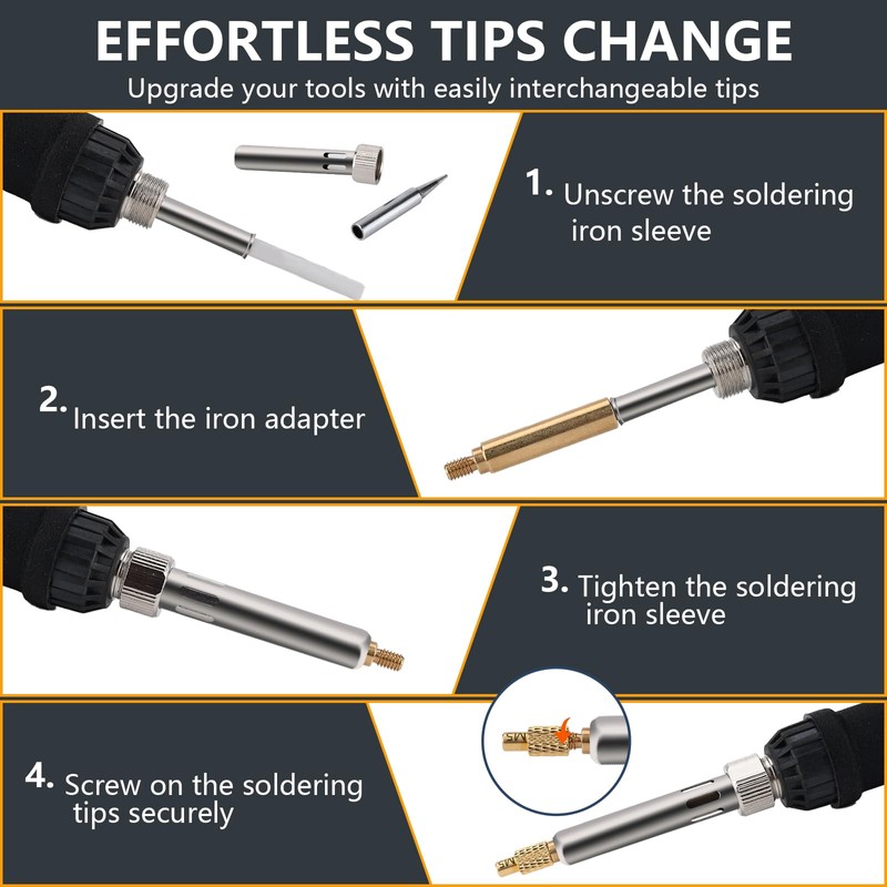 Heat-Set Insert Tips - Threaded Inserts M2 / M2.5 /