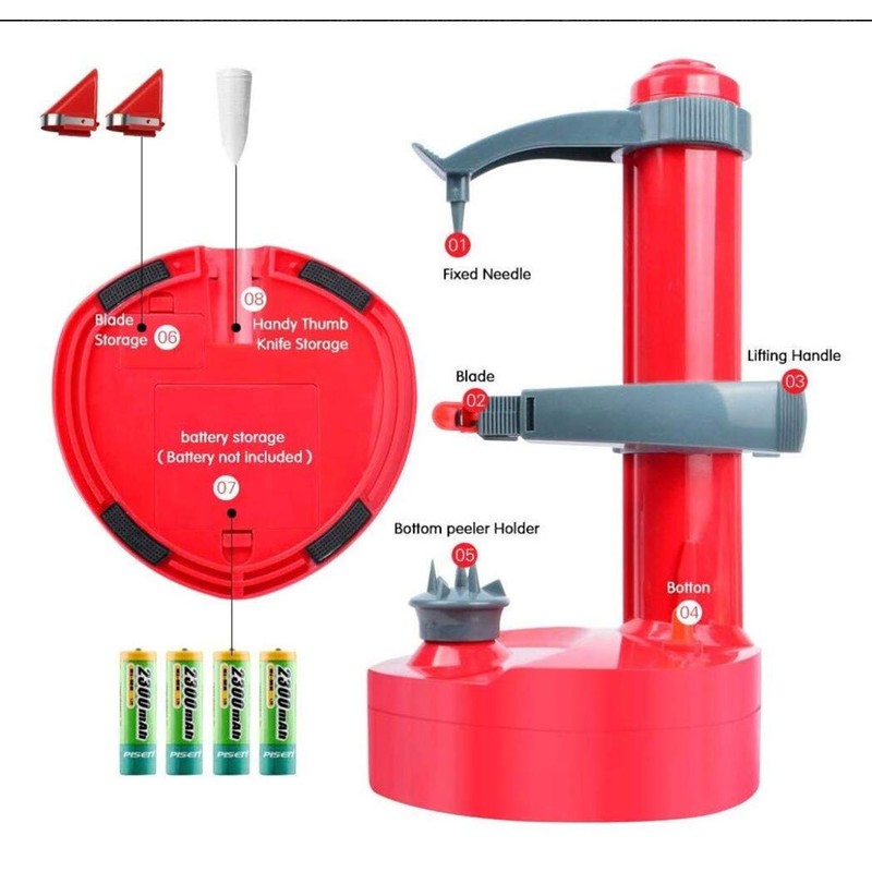 Automatic Electric Fruit Potato Peeler Tool, Electric Peeler Automatic Rotating