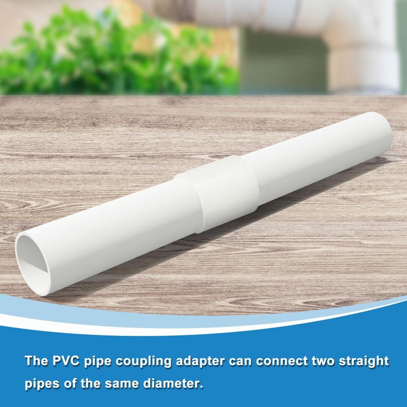 sourcing map 40mm PVC Pipe Coupling Adapter, 2 Pcs Pipe