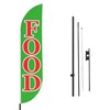 Food Sign feather flag Pole Mount for Outdoor by Mavis