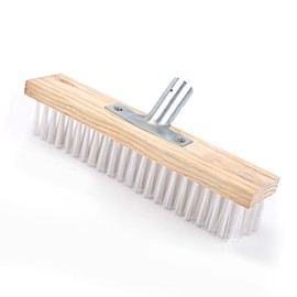 Floor Brush Head, Nylon Bristles Heavy Duty Scrub Brush Head Replacement for Lane Steps Terrace Deck Tiles, Floor Scrub Brushes for Cleaning Shower (30cm)