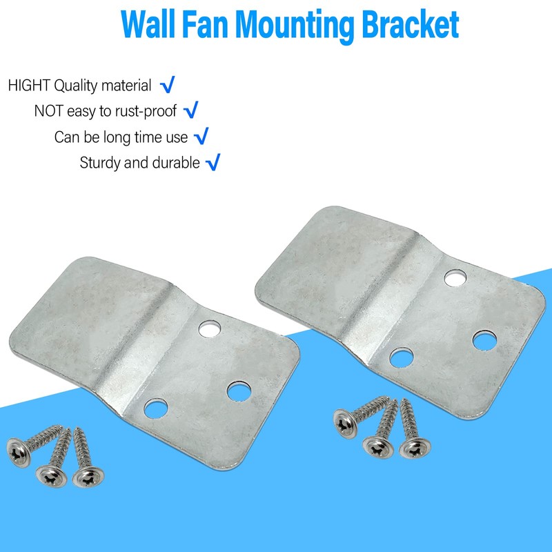 4pcs Wall Fan Mounting Bracket,Universal Fan Mount/Stand Bracket Kit