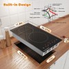 Amzgachfktch 12" Built-in Electric Cooktop 2 Burner Electric Ceramic Stove