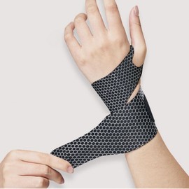 Wrist Hand Exercise Protector Sports Bandage Wristband Strap Fitness Black