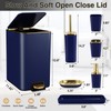 XLHOMO Navy Blue Bathroom Accessories Set 8 Piece Navy Blue