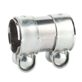 MOCNT Exhaust Clamp Pipe Connector 55mm Butt Joint Exhaust Band Clamp Stainless Steel Exhaust Pipe Sleeve Connector Exhaust Tube Pipe Clamp Coupler Muffler Pipe Clamp