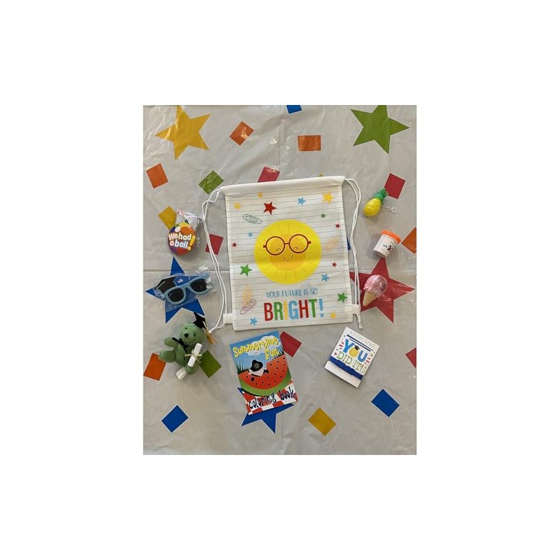 Fun Express BRIGHT FUTURE DRAWSTRING BACKPACK - Apparel Accessories -