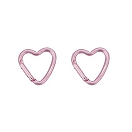 munkees, Mini Heart Carabiner Keychain (2 x Pink)