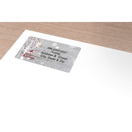 Winter Tree Christmas Address Labels - Modern Holiday Return Address Label