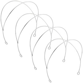 GORGECRAFT 6Pcs Double-Layer Hair Bands Silver Double Row Metal Headbands Metal Thin Wire Double Headband for Women Wedding Hair DIY Crafts Accessories