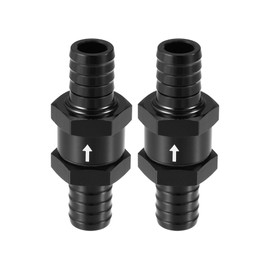 Hihaha Fuel Check Valve Disposable / Inner Check Valve for Fuel Petrol Diesel / Robust 0.55 Inch 14 mm OD / Pack of 2 Black
