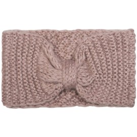 styleBREAKER headband with bow, rice stitch pattern, winter hairband, headband, ladies 04026006, color:Old Rose
