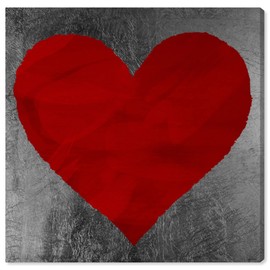 The Oliver Gal Artist Co. Fashion and Glam Wall Art Canvas Prints Hearts Forever in Love Home Décor, 12x12