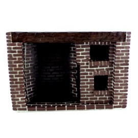 Town Square Miniatures Colonial Fieldstone Walk in Fireplace