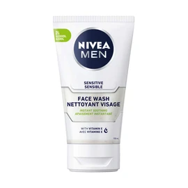 NIVEA MEN Sensitive Skin Face Wash (150 ml), Mild Soap Free Cleanser with No Drying Alcohol, Mens Face Wash Enriched with Chamomile and Vitamin E for Sensitive Skin