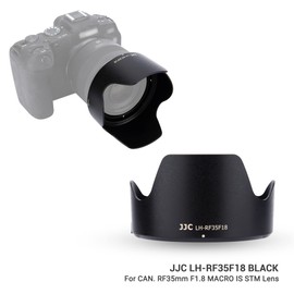JJC Bayonet Camera Lens Hood for Canon RF 35 mm F1.8 Macro is STM Lens, Reversible Lens Hood Reduces Aperture Spot - Prevent Reflection - Protect Lens
