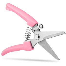 Flower clippers，7.6 inch Pruning Shears for Beginners, High Strength Steel, Sharp Rust Resistant Floral Scissors with Comfortable Grip Handles, Garden Clippers, Rose Clippers for Gardening -PINK