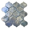 Tenedos Blue Pearly Lantern Arabesque Glass Mosaic Wall Tile for
