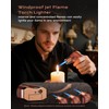 2-Pack Torch Lighter Built-in Tool, Holder, Windproof Jet Flame, All-in-one