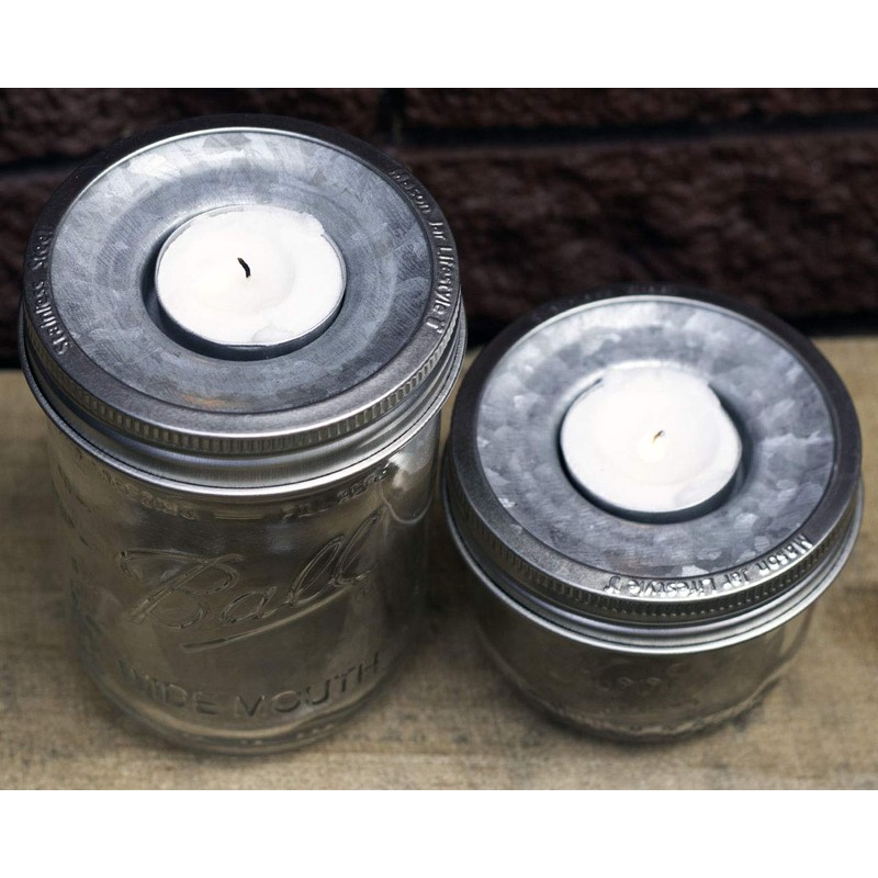 Tea Light Candle Holder Metal Lid Inserts for Mason, Ball,