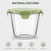 8 PCS Glass Meal Prep Containers with Lids, Airtight 3
