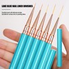 WOKOTO 5 Pcs Nail Art Brushes Set Aqua Gradient Nail