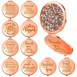 Kathfly 10 Pcs Inspirational Compact Mirror Employee Appreciation Gifts May You Be Proud Magnifying Pocket Mirror Gifts for Women Secretaries Teacher Graduation Coworker Volunteer