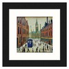 Greetingles Lowry-Style 12"/31cm Square Framed Print. Beautiful Black Ash Frame