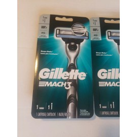 Gillette Lot of 2 Gillette Mach3 Razor, 1 razor handle & 1 razor cartridge