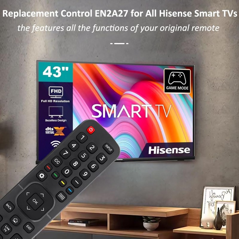 Replacement Remote Control for All Hisense 4K LED HD UHD