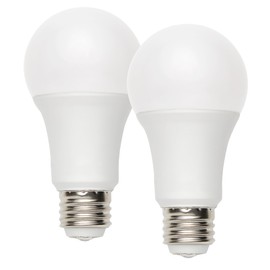 Maxxima Bombilla LED A19 de 3 vías, equivalente a 40 W/80 W/120 W, 600 – 1200 – 1800 lúmenes, 2700 K, luz blanca cálida, 3 niveles de brillo (paquete de 2)