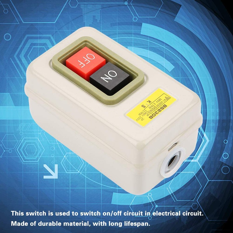 On Off Push Button Switch AC 380V 3.7kW BS230B Self
