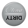 Clean Dirty Dishwasher Magnet Sign Indicator (Silver Grey)
