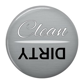 Clean Dirty Dishwasher Magnet Sign Indicator (Silver Grey)