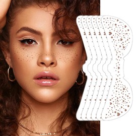 FFWTPY Pack of 6 Glitter Freckles Tattoo Star Freckles Tattoo Foil Glitter Face Waterproof Golden Temporary Tattoos
