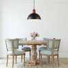 Mgcanyu Black and Wood Pendant Lights 2 Pack, 11.8" Hammered