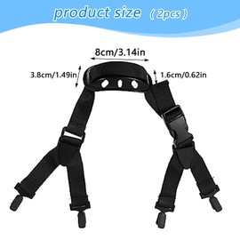 2Pcs Universal Hard Hat Chin Strap Safety Construction Elastic Strap Detachable Sling Safety Helmet Hat Chin Cord Replacement Hard Hat Strap for Construction Helmet