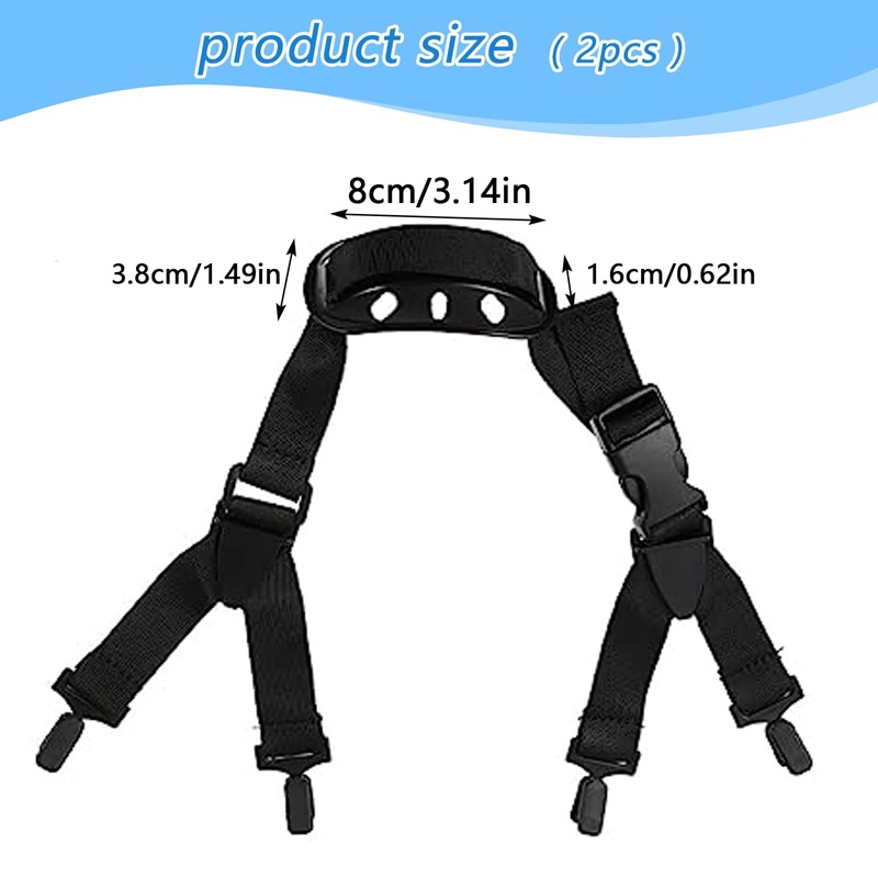 2Pcs Universal Hard Hat Chin Strap Safety Construction Elastic Strap