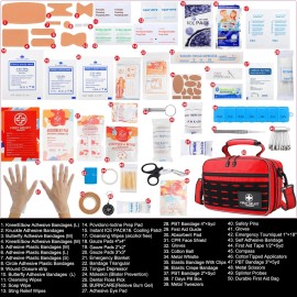 Premium 450 Piece Large First Aid Kit for Home, Travel, Camping, Car, Hiking ...