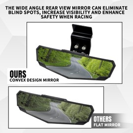 KATIMOTO Interior Rearview Mirrors for Range Defender, UTV Adjustable Convex Center Rearview Mirror for Polaris Ranger 570 900 1000 Crew/Can Am Defender 2015-2025 Accessories