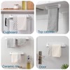 Xicennego 2 Pack Non-Perforated Towel Holder, Bathroom Towel Bar Kitchen