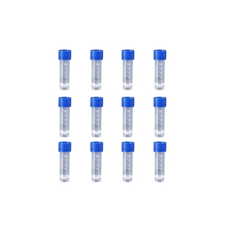 QUUPYSTORE 24Pcs 5ml Plastic Test Tubes with Screw Caps Small