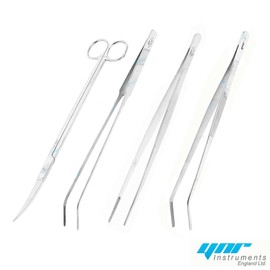 YNR 5 in 1 Aquarium Aquascaping Kit Stainless Steel Aquarium Fish Tank Aquatic Plant Tools Tweezers Scissors Spatula Set