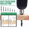 Drill with Countersink, 7-Piece Wood Drill Set, Spiral Drill Bit