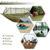 Army Green Camping Hammock with Net - Lightweight Portable Double