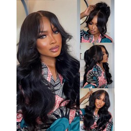 Julia Hair HD Real Scalp Glueless Wig 13x4 Pre Everything Skin-melt Lace Front Wigs Human Hair Loose Wave with Face Framing Invisi Drawstring Bleached Knots Natural Hairline 180% Density 18 Inch