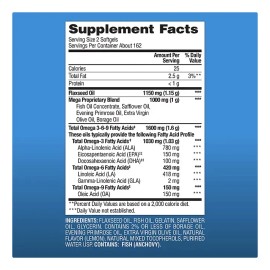 Omega 3-6-9 Salud Cardiovascular (325) Cápsulas Americano Sabor Sin sabor