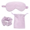 ORFOFE Sleep Eye Cover Set Soft Silk Eye Mask with