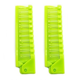 Hand® Green Small Folding Travel Bag Brush Comb Size 10 cm Long Folded Set of 2